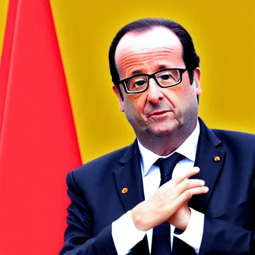 Image similar to François hollande is a super saiyan, by easo andrews