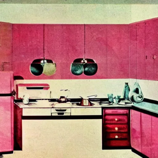 Prompt: a 1960s kitchen