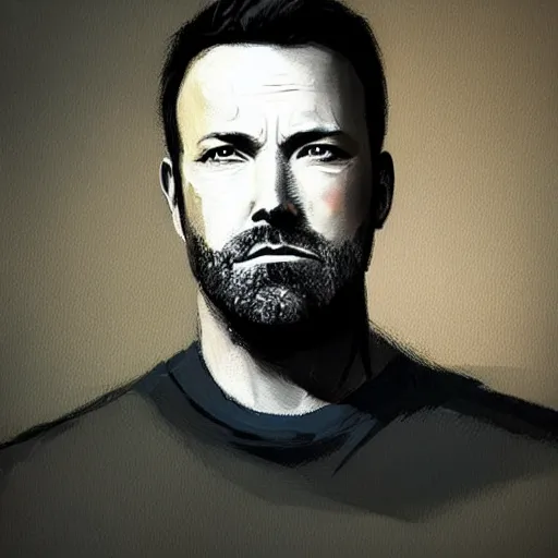 Image similar to “ portrait of ben affleck by greg rutkowski, young, attractive, highly detailed portrait, scifi, digital painting, artstation, concept art, smooth, sharp foccus ilustration, artstation hq ”