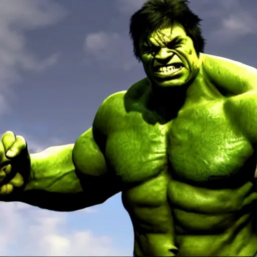 Image similar to the incredible hulk in skyrim