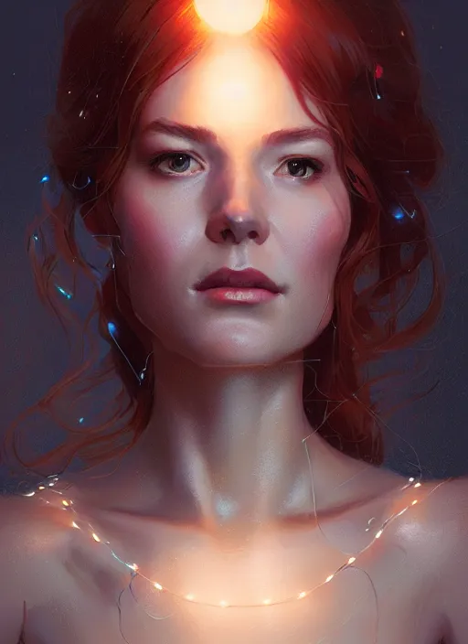 Image similar to portrait of mary jane watson, intricate, elegant, glowing lights, highly detailed, digital painting, artstation, concept art, smooth, sharp focus, illustration, art by wlop, mars ravelo and greg rutkowski