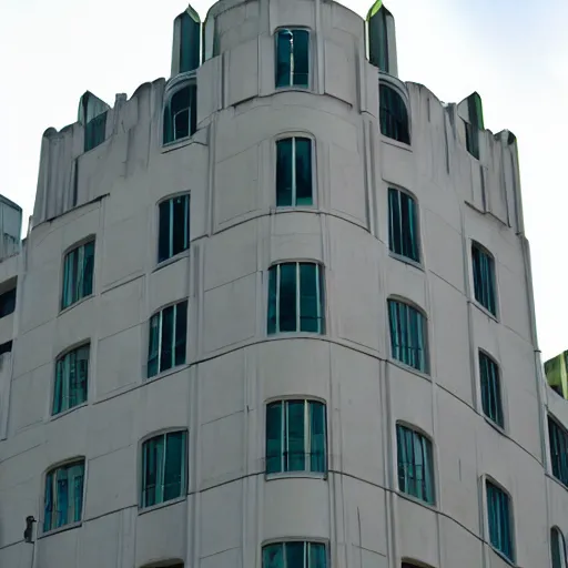 Prompt: art deco building