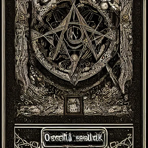 Image similar to occult spellbook, dark occult spells, hyperdetailed, 4k, intricate lines