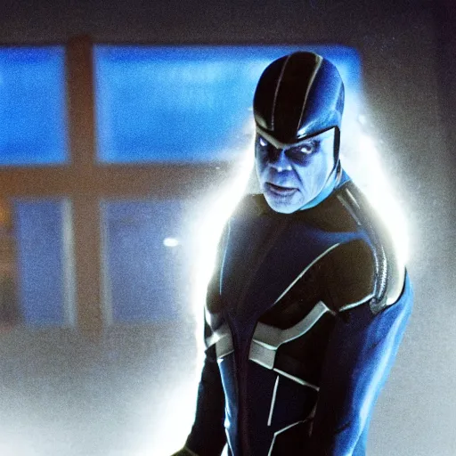 Prompt: movie still of michael mckean as electro