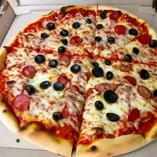 Prompt: pizza overloaded with toppings. this picture makes me so unbelievably hungry