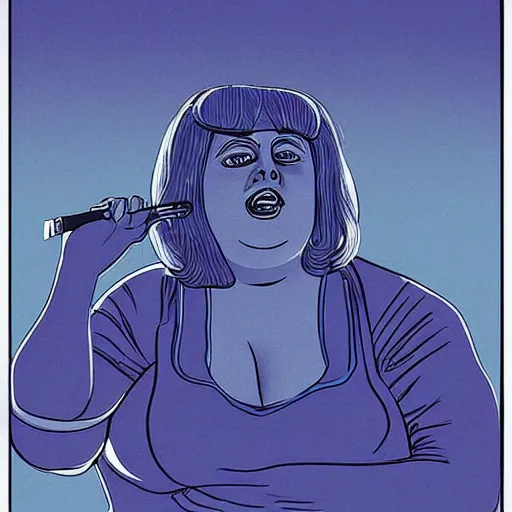 Image similar to “ rebel wilson retro minimalist portrait by jean giraud, moebius starwatcher comic, 8 k ”