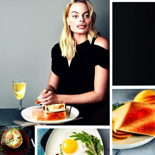 Image similar to margot robbie as a liquid, professional food photography