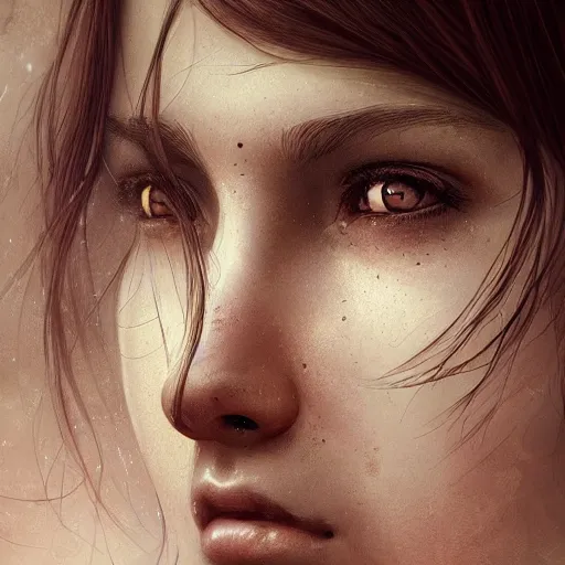 Image similar to ! close up of a pretty teary girls eyes, character concept art, intricate complexity, by wlop, by charlie bowater, by quixel megascan, by artgerm and by ilya kushinov