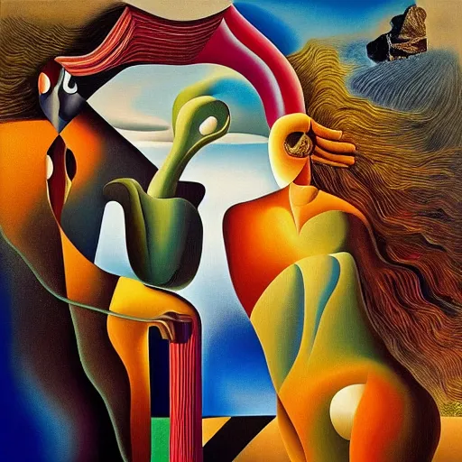 Image similar to If we had more time, We could live forever, Just you and I, We could be together, surrealism, in the style of Salvador Dali, oil on canvas, 8K beautiful detailed mural