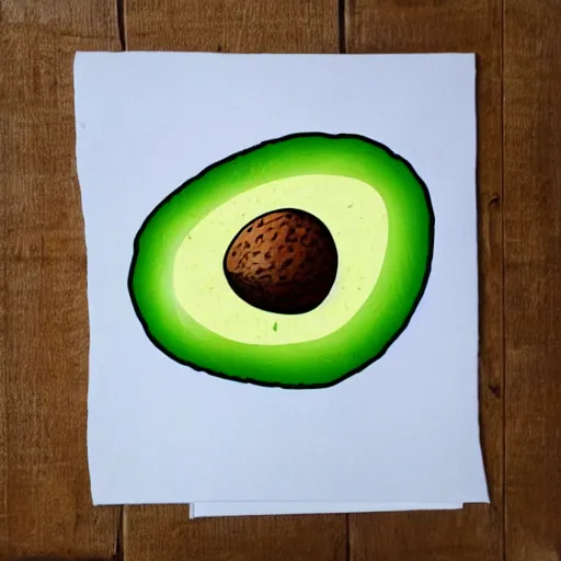 Prompt: avocado being stolen, parietal art style