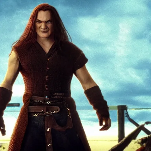 Prompt: quentin tarantino in the video game elden ring