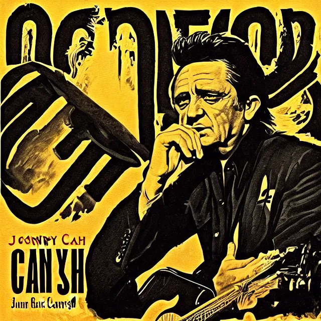 Image similar to album cover for Johnny Cash: The Snake Oil Tapes, album art by David A. Hardy, snake oil album, snakes