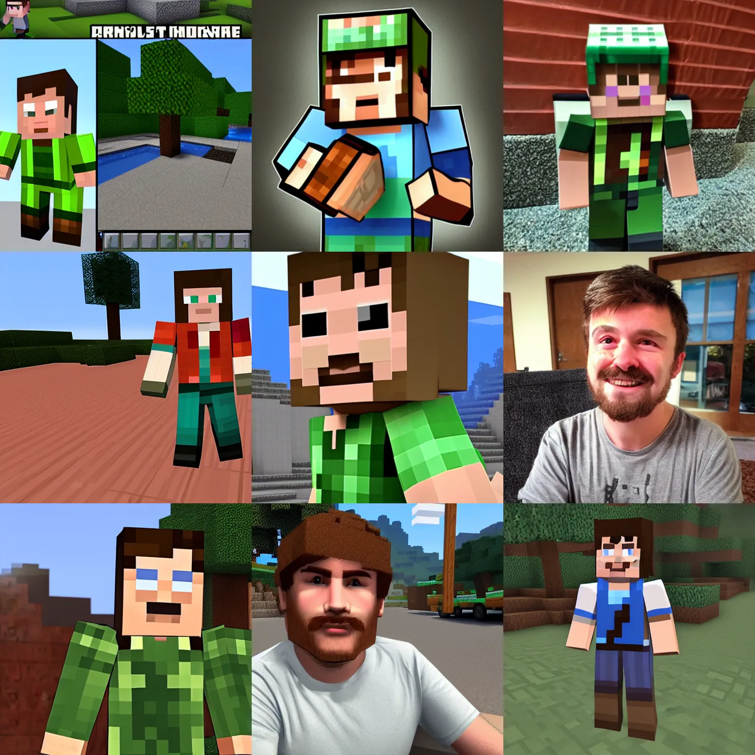 Prompt: Steve from Minecraft if he was a real person