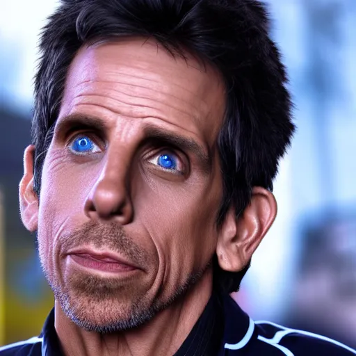 Prompt: robot Ben Stiller, photo, detailed, 4k