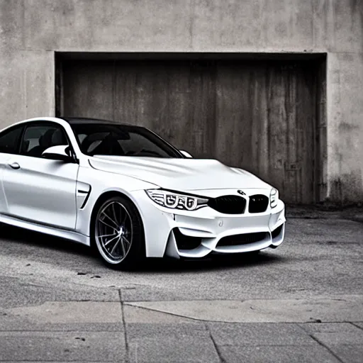 Prompt: cinematic photos of a white bmw m 4