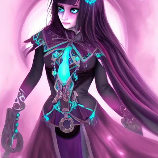 Image similar to a very beautiful necromancer girl by sakimichan, sakimichanart