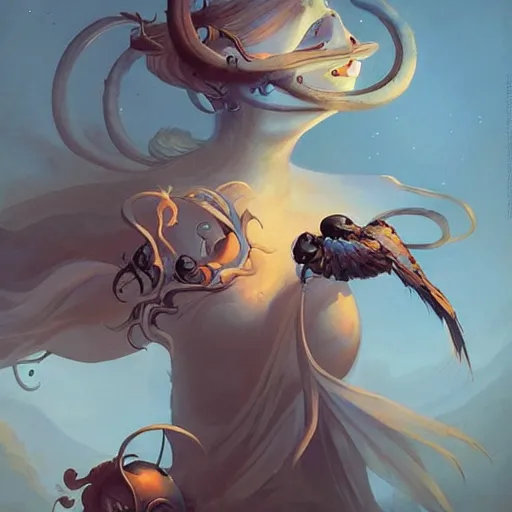 Image similar to an amazing piece of art by Peter Mohrbacher, 🦉