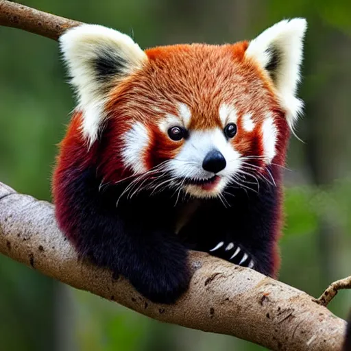 Image similar to red panda, award winning nature photograph, national geographic