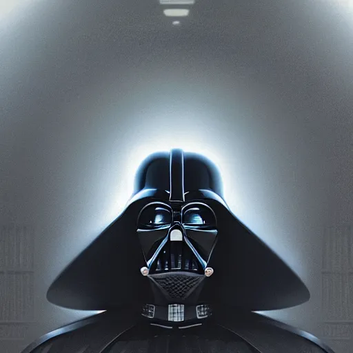 Image similar to portrait of darth vader, intricate artwork, concept art, octane render, deviantart, cinematic, key art, hyperrealism, iridescent accents, portrait photograph, nikon 3 5 mm, photograph by greg rutkowski