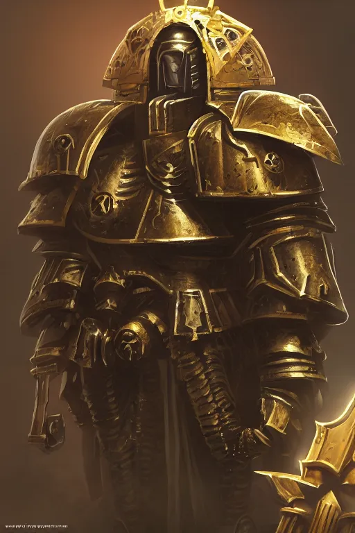 Image similar to armor portrait heros warhammer 4 0 k horus heresy fanart - the primarchs emperor by johannes helgeson animated with vfx concept artist & illustrator global illumination ray tracing hdr fanart arstation zbrush central hardmesh 8 k octane renderer comics stylized