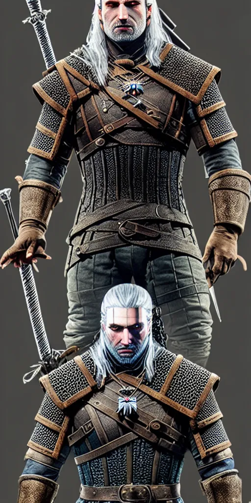 Image similar to a witcher with cloth armor and sword