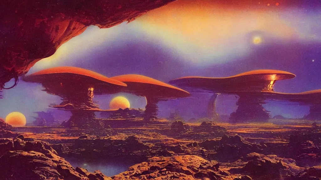 Image similar to otherworldly atmospherics of an alien planet by arthur haas and bruce pennington and paul lehr, cinematic matte painting