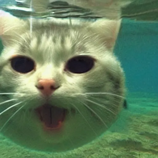 Prompt: underwater no one can hear you meow