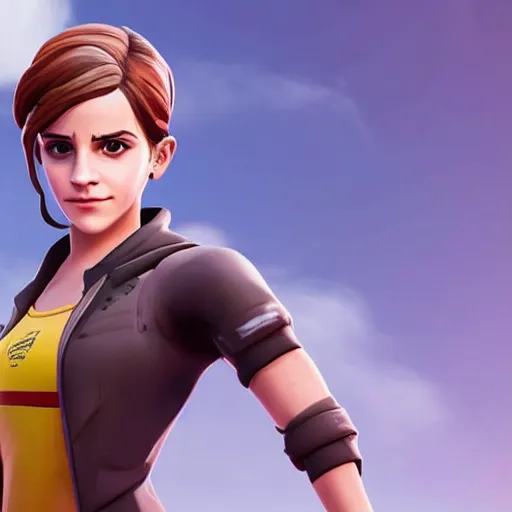 Prompt: emma watson in fortnite, character render, full body shot, highly detailed, in game render