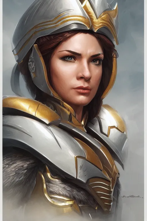 Image similar to amazon valkyrie athena, d & d, fantasy, portrait, highly detailed, headshot, digital painting, trending on artstation, concept art, sharp focus, illustration, art by artgerm and greg rutkowski and magali villeneuve