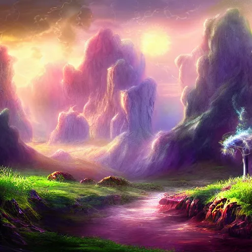 a beautiful fantasy dream world, trending on