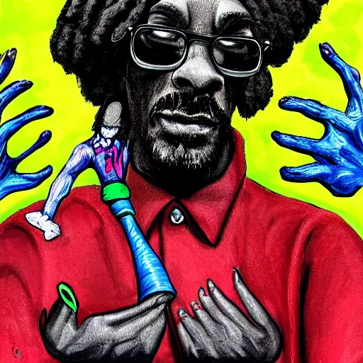 Image similar to snoop dogg tennis ball monster ,tennis ball, digital art, fantasy,chalk, magic, trending on artstation, ultra detailed, professional illustration by Basil Gogos