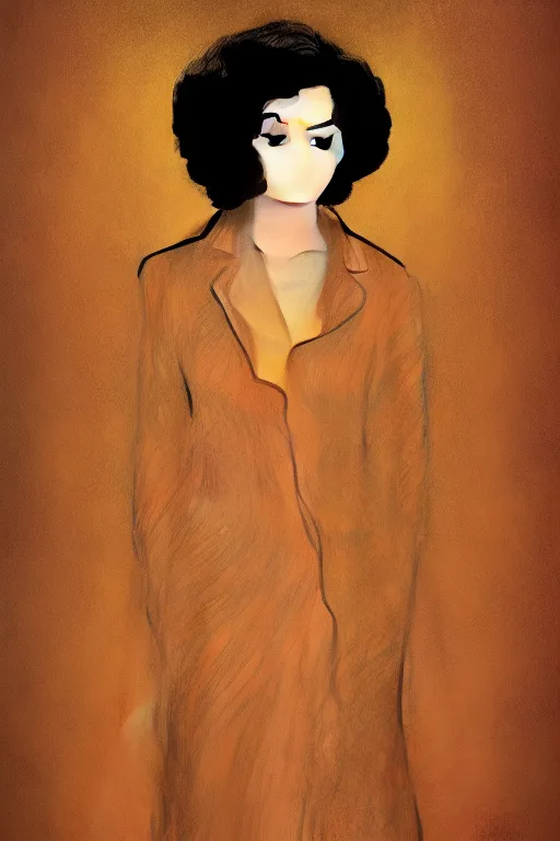 Image similar to Agent carter illustration concept art in the style of gustav klimt