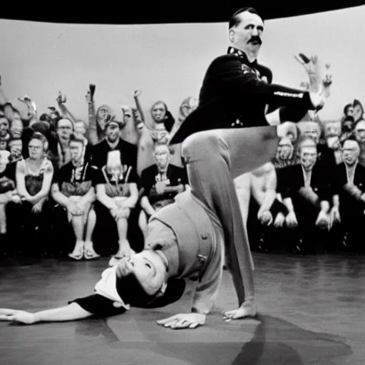 adolf hitler breakdancing on the price is right, 4k | Stable Diffusion ...