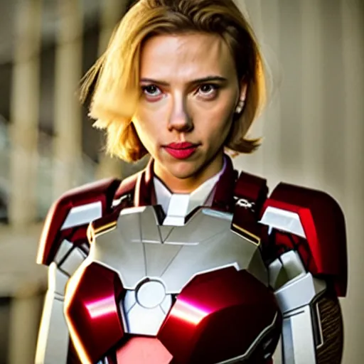 Image similar to scarlett johansson as ironman