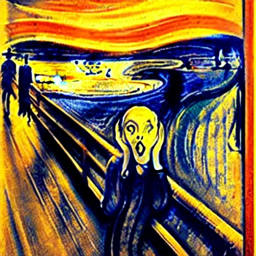 Image similar to 'the scream' by Georges Ribemont-Dessaignes