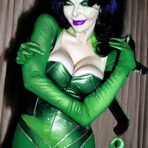 Image similar to elvira as the riddler