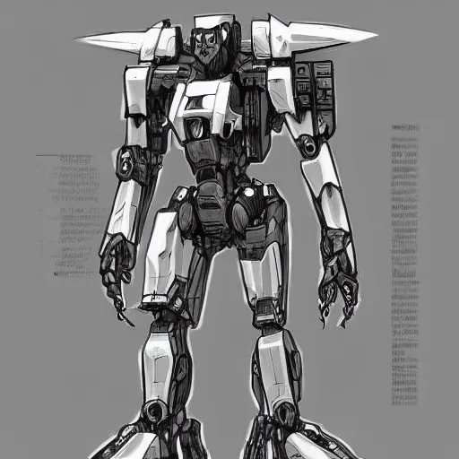 Prompt: mecha thumbnail art, greyscale, by inzvy, science fiction, artstation, pinterest, highly detailed, adobe photoshop