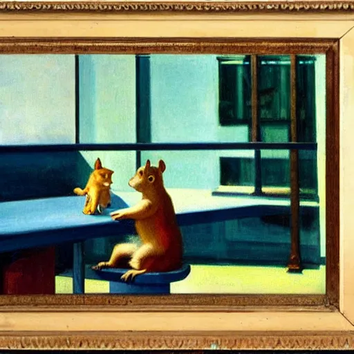 Image similar to Squirrel by Edward Hopper