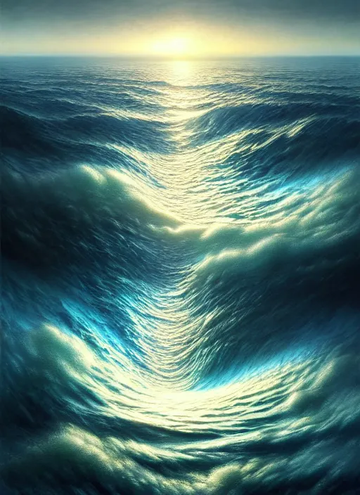 Image similar to A hyper-detailed 3d render like a Oil painting of the Ocean’s dream of The Upward Spiral, surrealism!!!!! surreal concept art, lifelike, photorealistic, digital painting, aesthetic, smooth, sharp focus, Artstation HD, by Greg Rutkowski, Chris Tulloch McCabe, Valentina Remenar and Asher Duran,