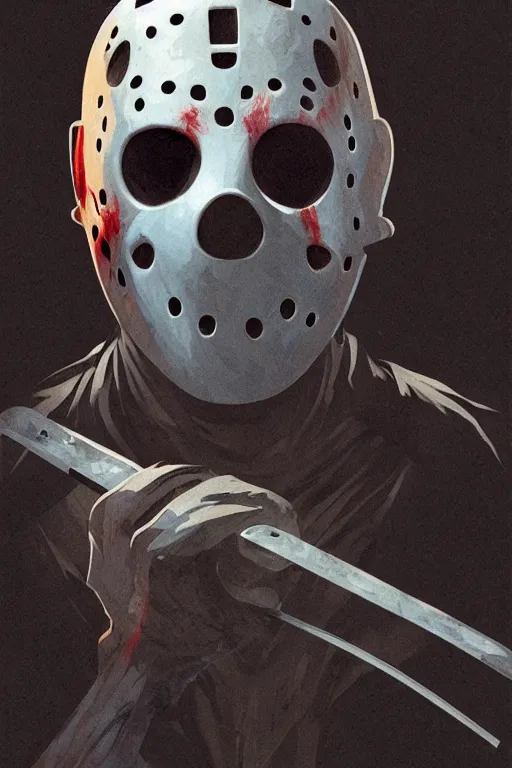 Image similar to jason voorhees in sleepy hollow, full body, big two toned eyes, teeth gritted, horror, intricate details, cinematic, epic, realistic, anatomy, tomer hanuka, uplight, artstation, photorealistic, scary