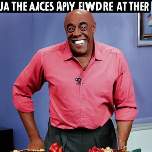 Image similar to a spicy meme of ainsley harriott