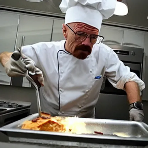 Prompt: Walter white cooking “something”