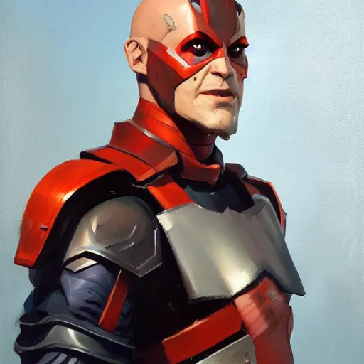 Image similar to greg manchess portrait painting of partially armored yondu udonta as overwatch character, medium shot, asymmetrical, profile picture, organic painting, sunny day, matte painting, bold shapes, hard edges, street art, trending on artstation, by huang guangjian and gil elvgren and sachin teng