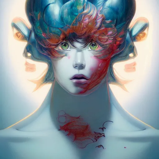 Prompt: prompt : shadow portrait soft light painted by james jean and katsuhiro otomo and erik jones, inspired by evangeleon anime, smooth face feature, intricate oil painting, high detail illustration, sharp high detail, manga and anime 1 9 9 9