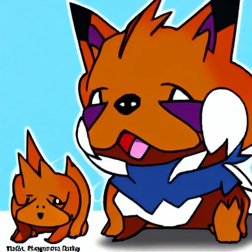 Prompt: Norfolk terrier pokemon, lightning type, animated, anime, cartoon