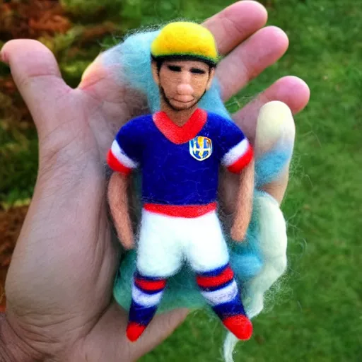 Image similar to neymar needle felted , needle felting art