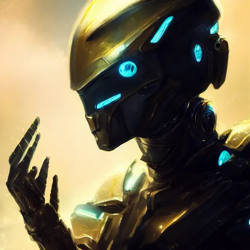 Image similar to cyber armor, dreamy and ethereal, expressive pose, gold eyes, exciting expression, fantasy, intricate, elegant, many lightning, cold color, highly detailed, digital painting, artstation, concept art, cyberpunk wearing, smooth, sharp focus, led, illustration.