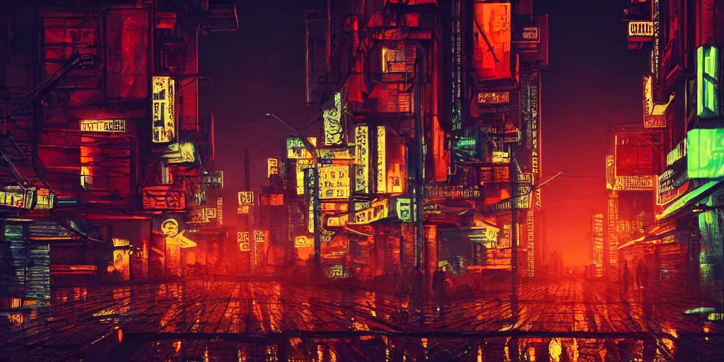 Image similar to Belgrade at night in cyberpunk style, neon lights, ultra realistic, highly detailed, HD, sharp focus, cinematic lighting, realistic, vivid colors, oil painting, non blurry, sharp