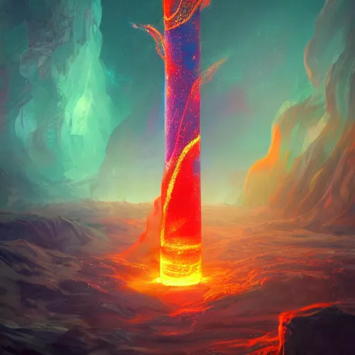 Image similar to a cosmic lava lamp, dynamic lighting, fantasy concept art, trending on art station, stunning visuals, creative, cinematic, ultra detailed