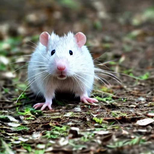Image similar to stock photo of a white rat plotting to conquer the world